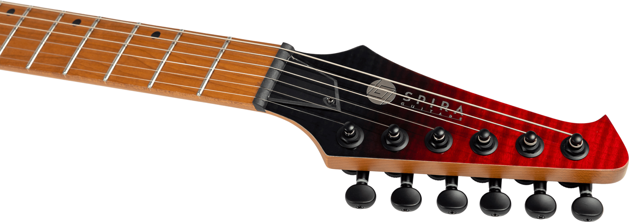 Spira Guitars S450 Trd 2h Ht Mn - Trans Red/black - Guitarra electrica metalica - Variation 4