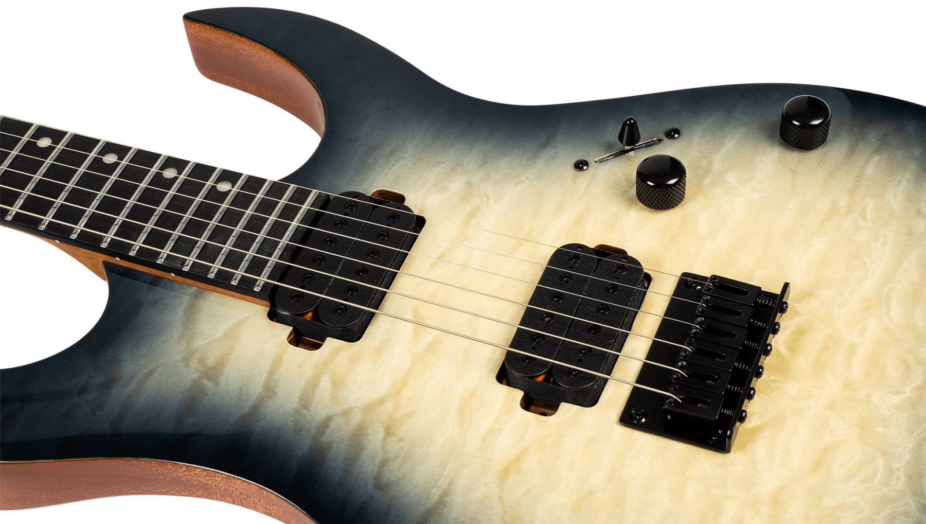Spira Guitars S500q Gye E 2h Ht Eb - Trans Grey - Guitarra electrica metalica - Variation 4