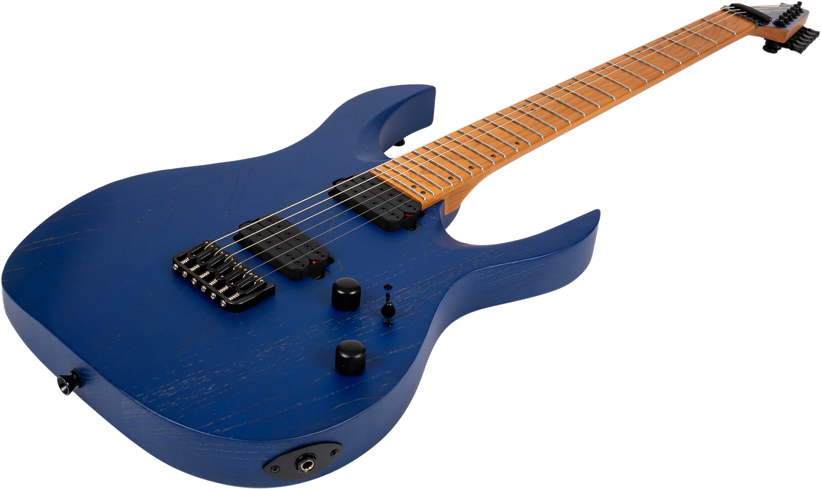 Spira Guitars S600 Abl 2h Ht Eb - Stained Blue - Guitarra eléctrica con forma de str. - Variation 2