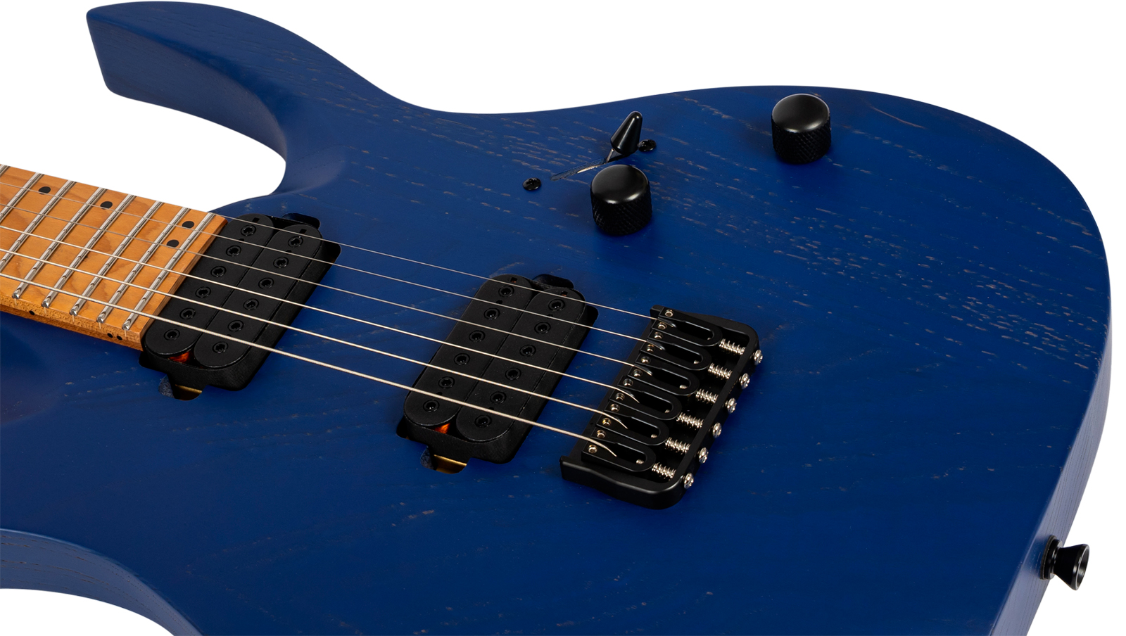 Spira Guitars S600 Abl 2h Ht Eb - Stained Blue - Guitarra eléctrica con forma de str. - Variation 3