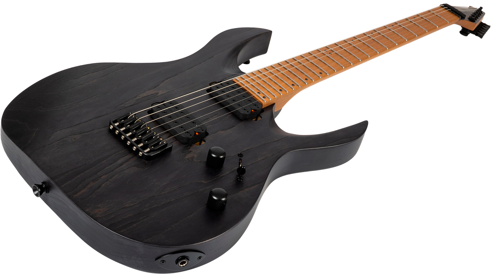 Spira Guitars S600 Agy 2h Ht Eb - Stained Dark Grey - Guitarra eléctrica con forma de str. - Variation 2