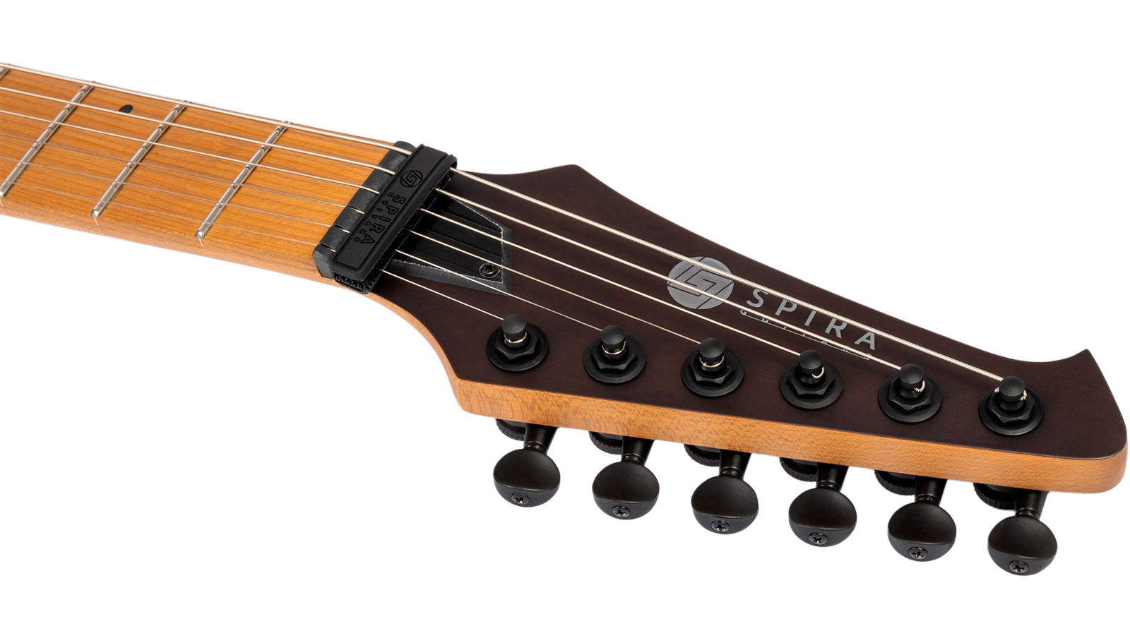 Spira Guitars S600 Agy 2h Ht Eb - Stained Dark Grey - Guitarra eléctrica con forma de str. - Variation 4