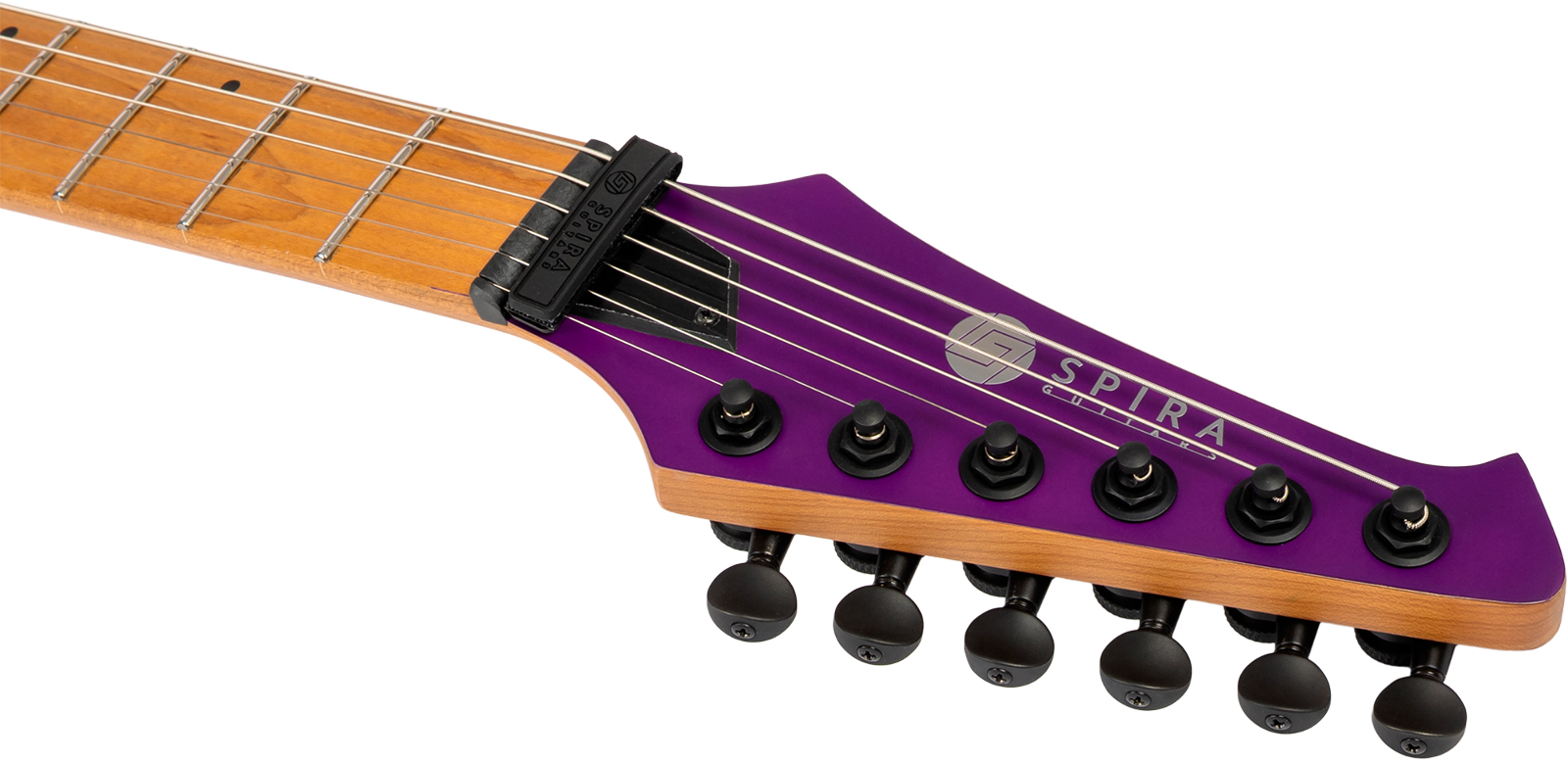 Spira Guitars S600 App 2h Ht Eb - Stained Purple - Guitarra eléctrica con forma de str. - Variation 4