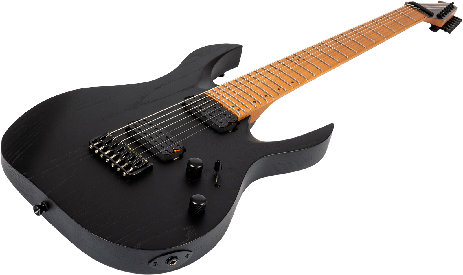 Spira Guitars S607 Abk 7c Baryton 2h Ht Eb - Stained Black - Guitarra eléctrica barítono - Variation 2