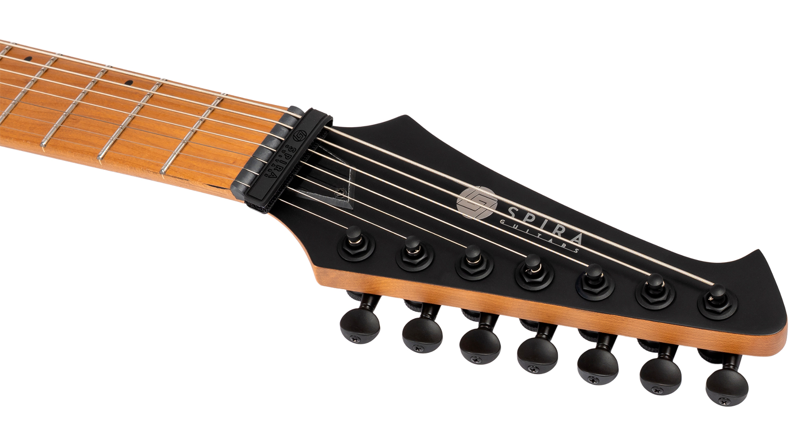 Spira Guitars S607 Abk 7c Baryton 2h Ht Eb - Stained Black - Guitarra eléctrica barítono - Variation 4
