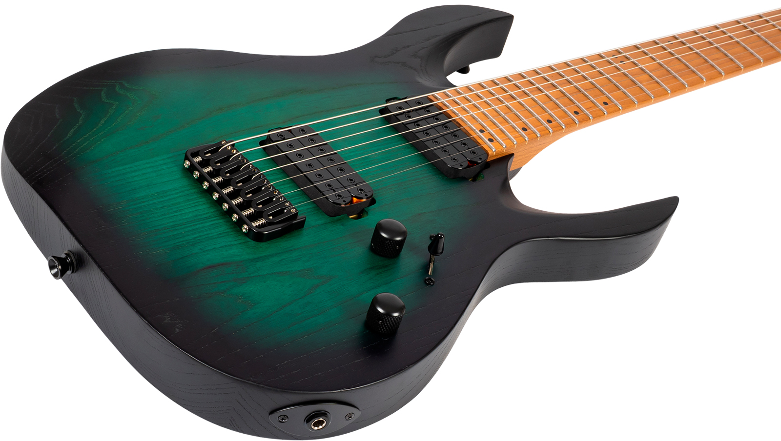Spira Guitars S607 Agr 7c Baryton 2h Ht Eb - Stained Green - Guitarra eléctrica barítono - Variation 2