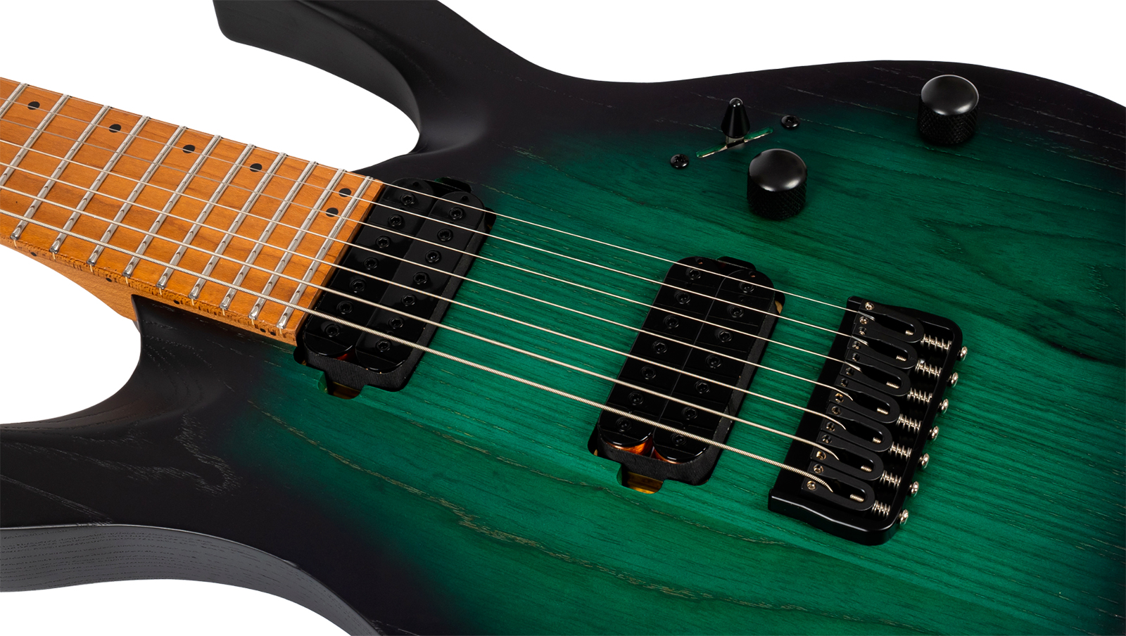 Spira Guitars S607 Agr 7c Baryton 2h Ht Eb - Stained Green - Guitarra eléctrica barítono - Variation 3
