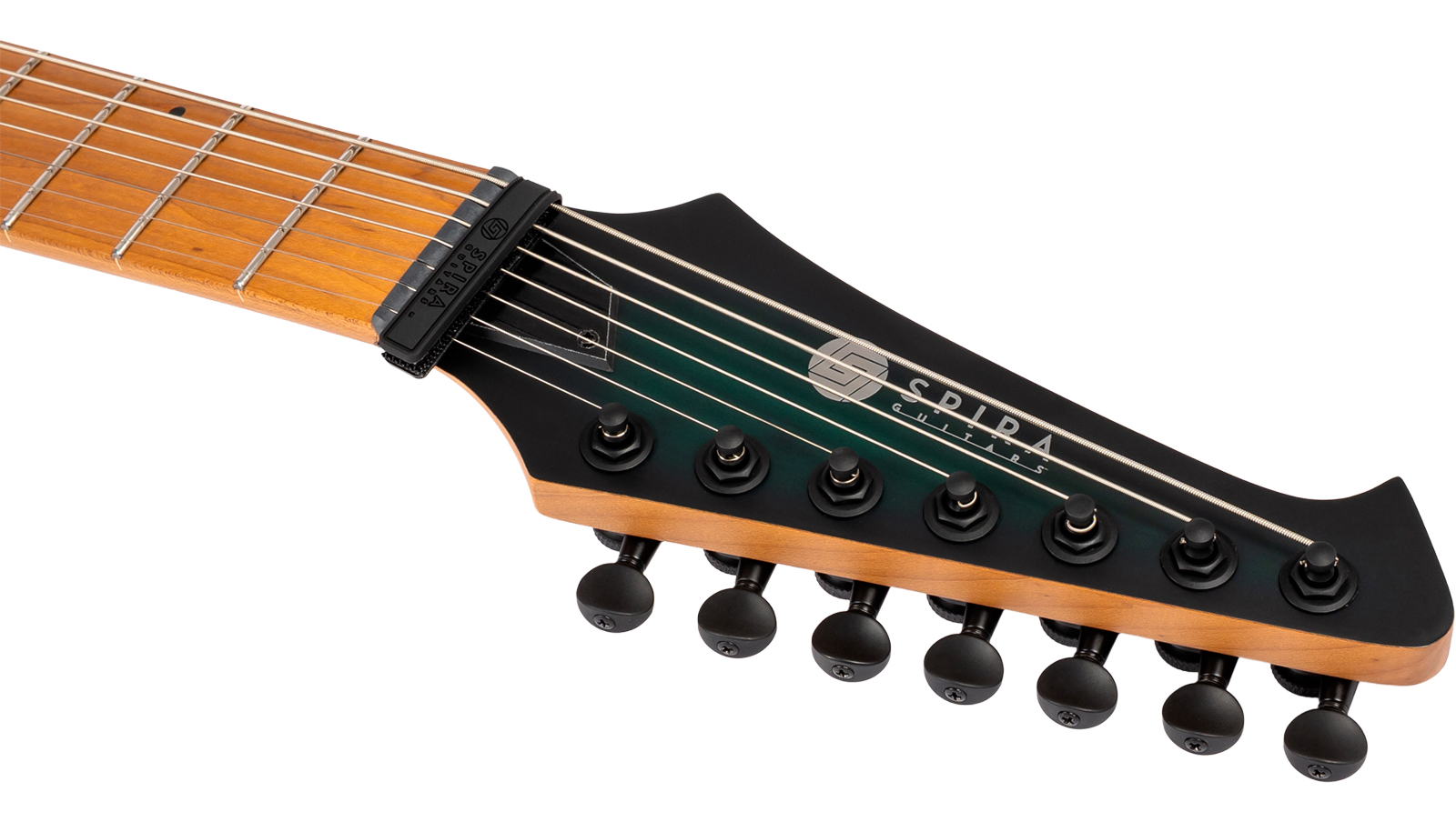 Spira Guitars S607 Agr 7c Baryton 2h Ht Eb - Stained Green - Guitarra eléctrica barítono - Variation 4