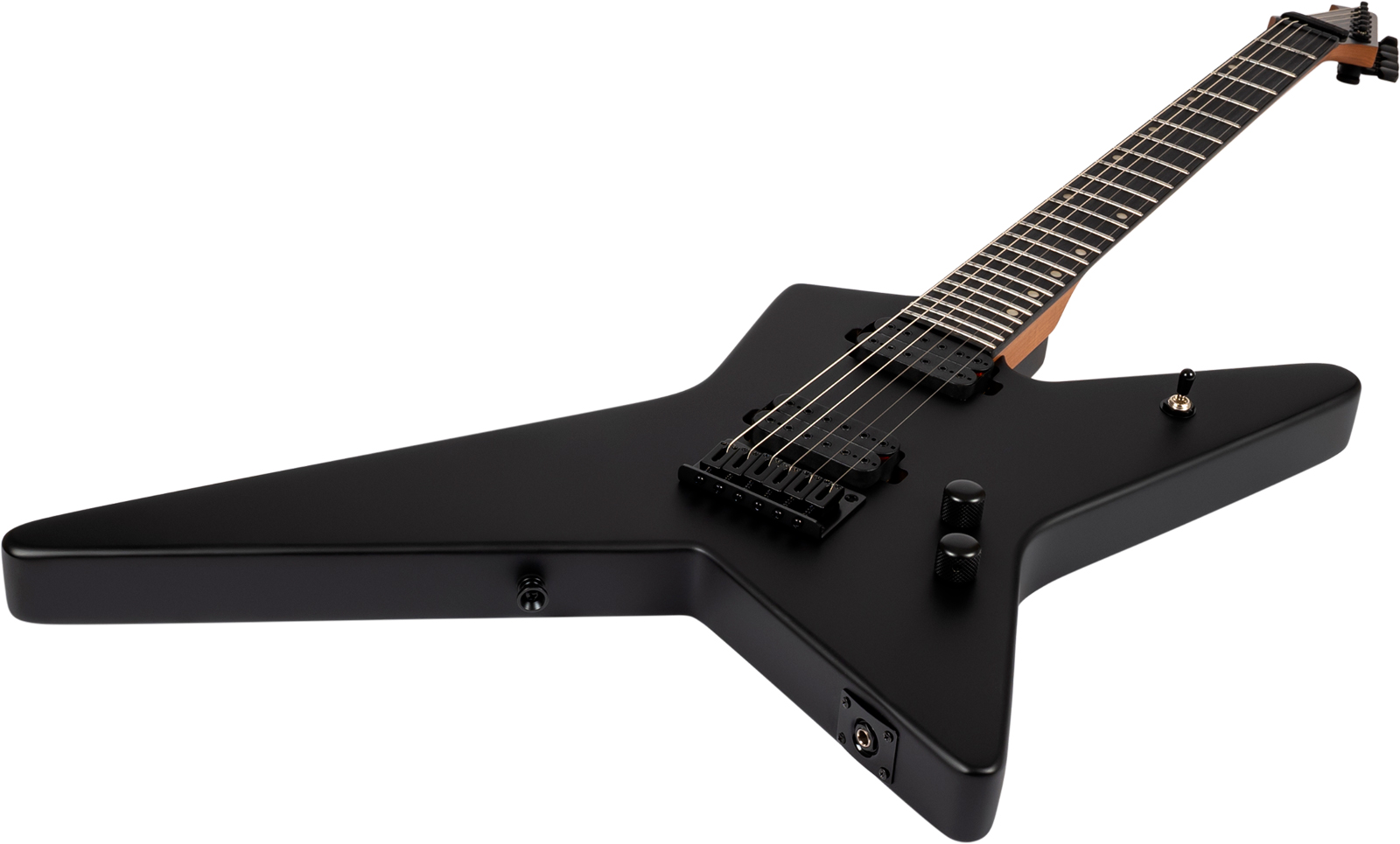 Spira Guitars Sr400 Mbk 2h Ht Eb - Black Satin - Guitarra electrica metalica - Variation 2