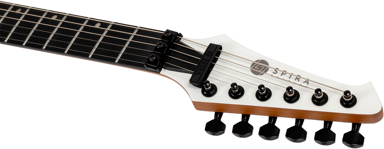 Spira Guitars Sr420 Wh 1h Fr Eb - White Satin - Guitarra electrica metalica - Variation 4