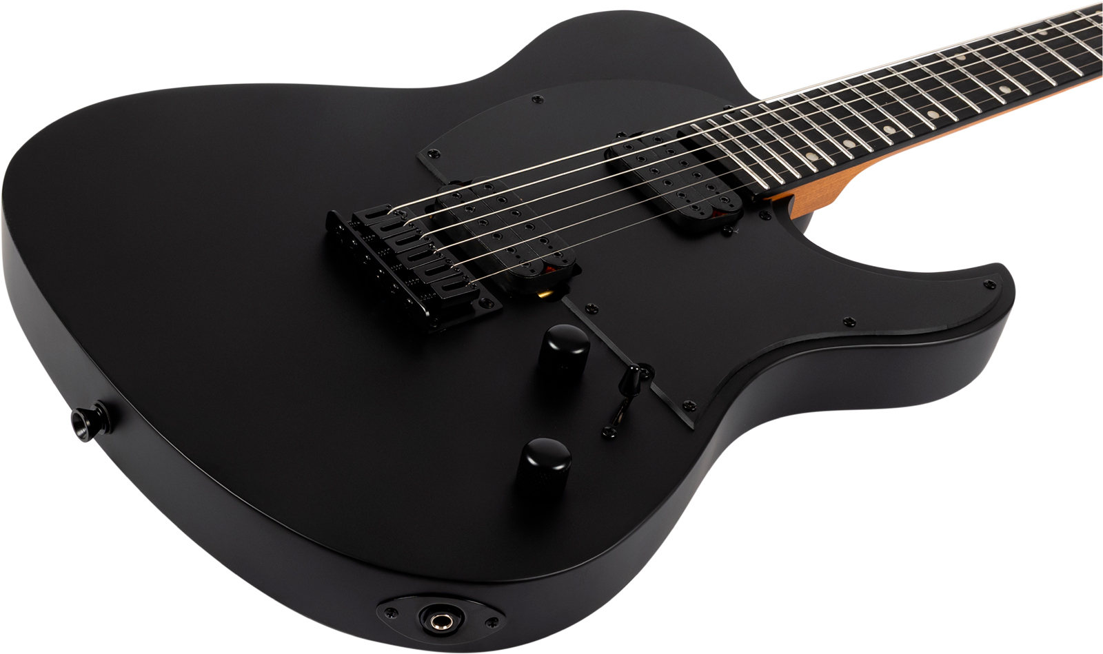 Spira Guitars T400 Mbk Baryton 2h Ht Eb - Black Satin - Guitarra eléctrica barítono - Variation 3