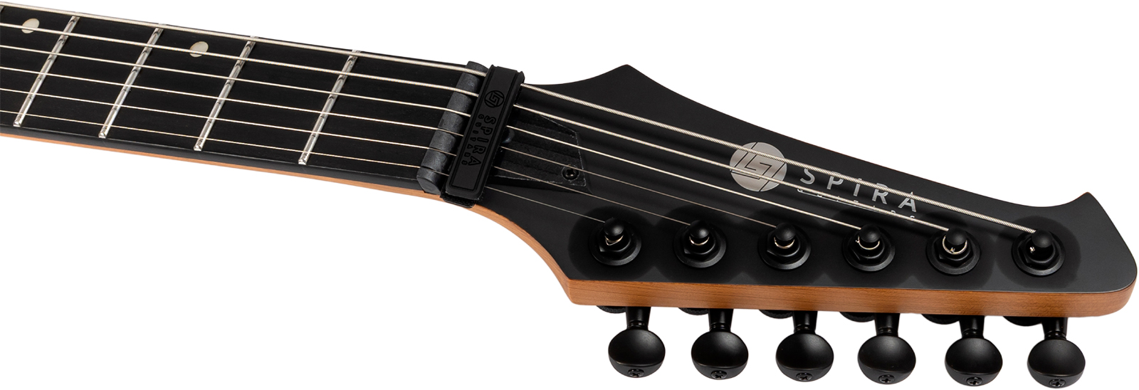 Spira Guitars T400 Mbk Baryton 2h Ht Eb - Black Satin - Guitarra eléctrica barítono - Variation 4