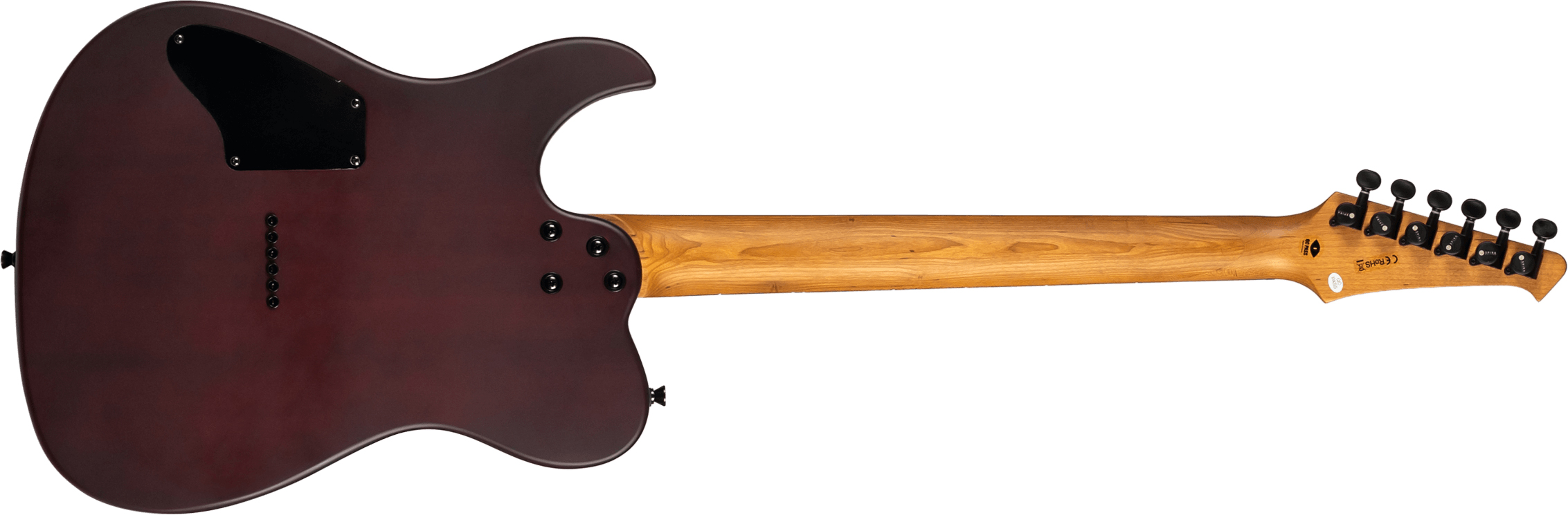 Spira Guitars T400 Mwr 2h Ht Eb - Satin Wine Red - Guitarra electrica metalica - Variation 1