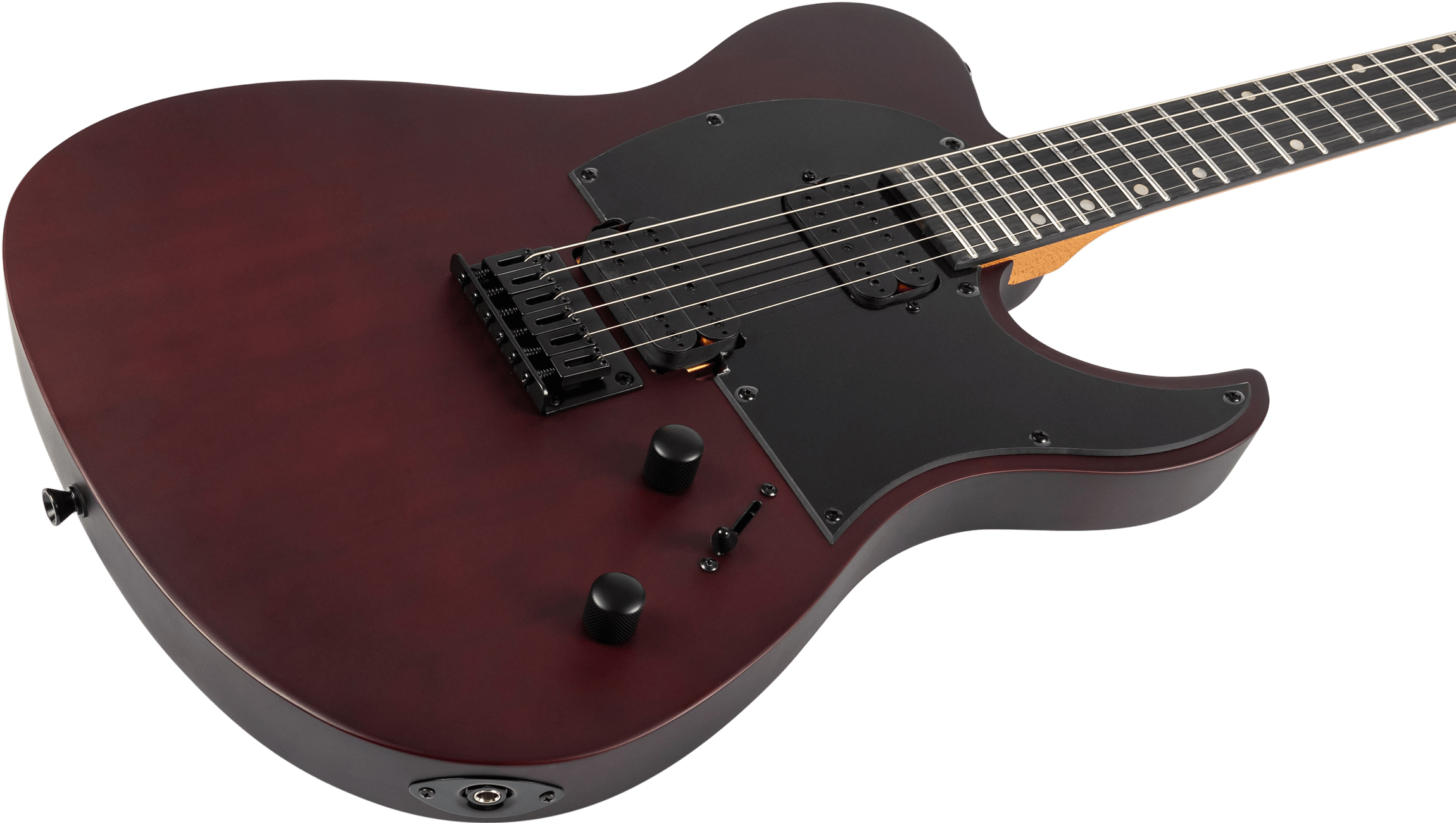 Spira Guitars T400 Mwr 2h Ht Eb - Satin Wine Red - Guitarra electrica metalica - Variation 2