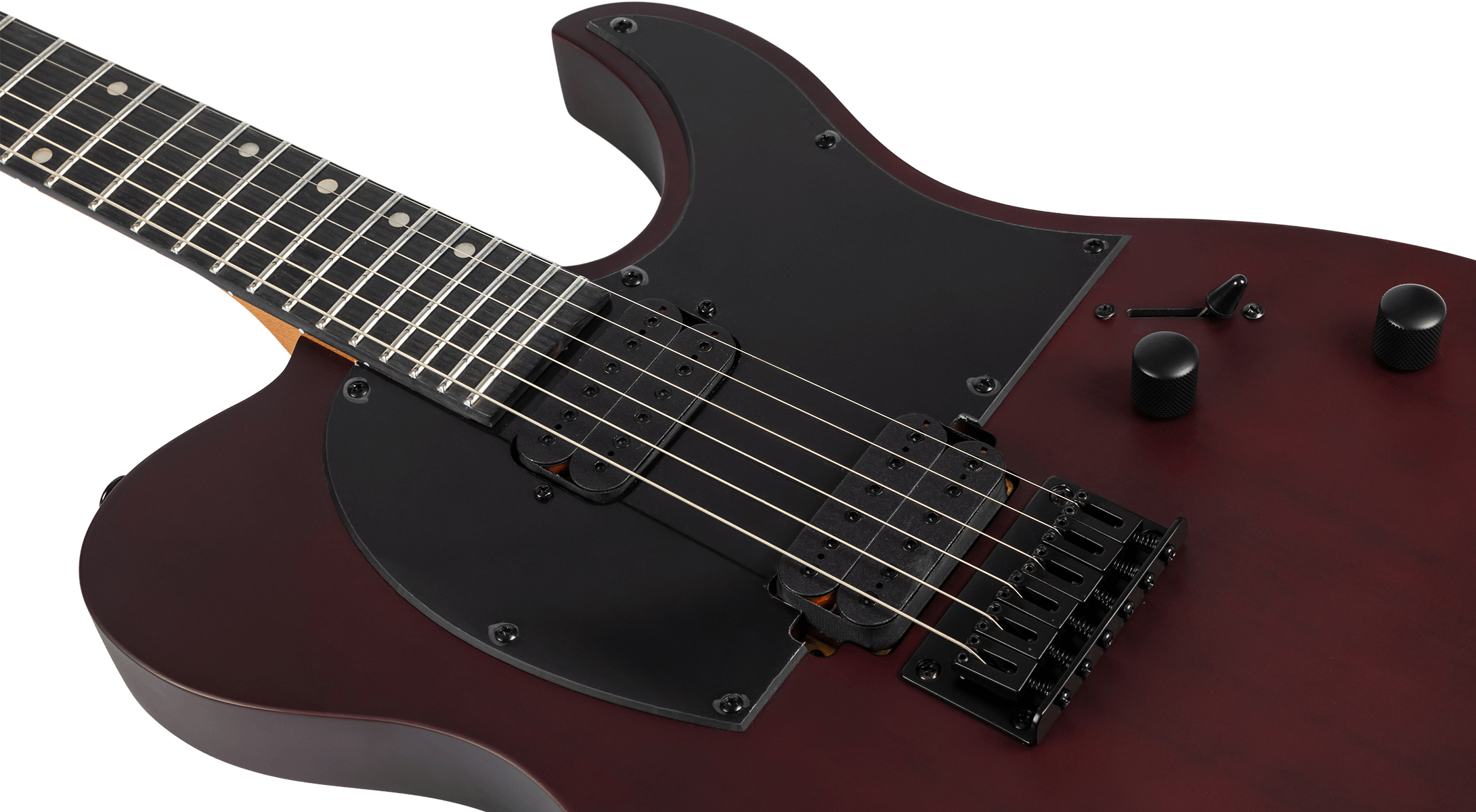 Spira Guitars T400 Mwr 2h Ht Eb - Satin Wine Red - Guitarra electrica metalica - Variation 3