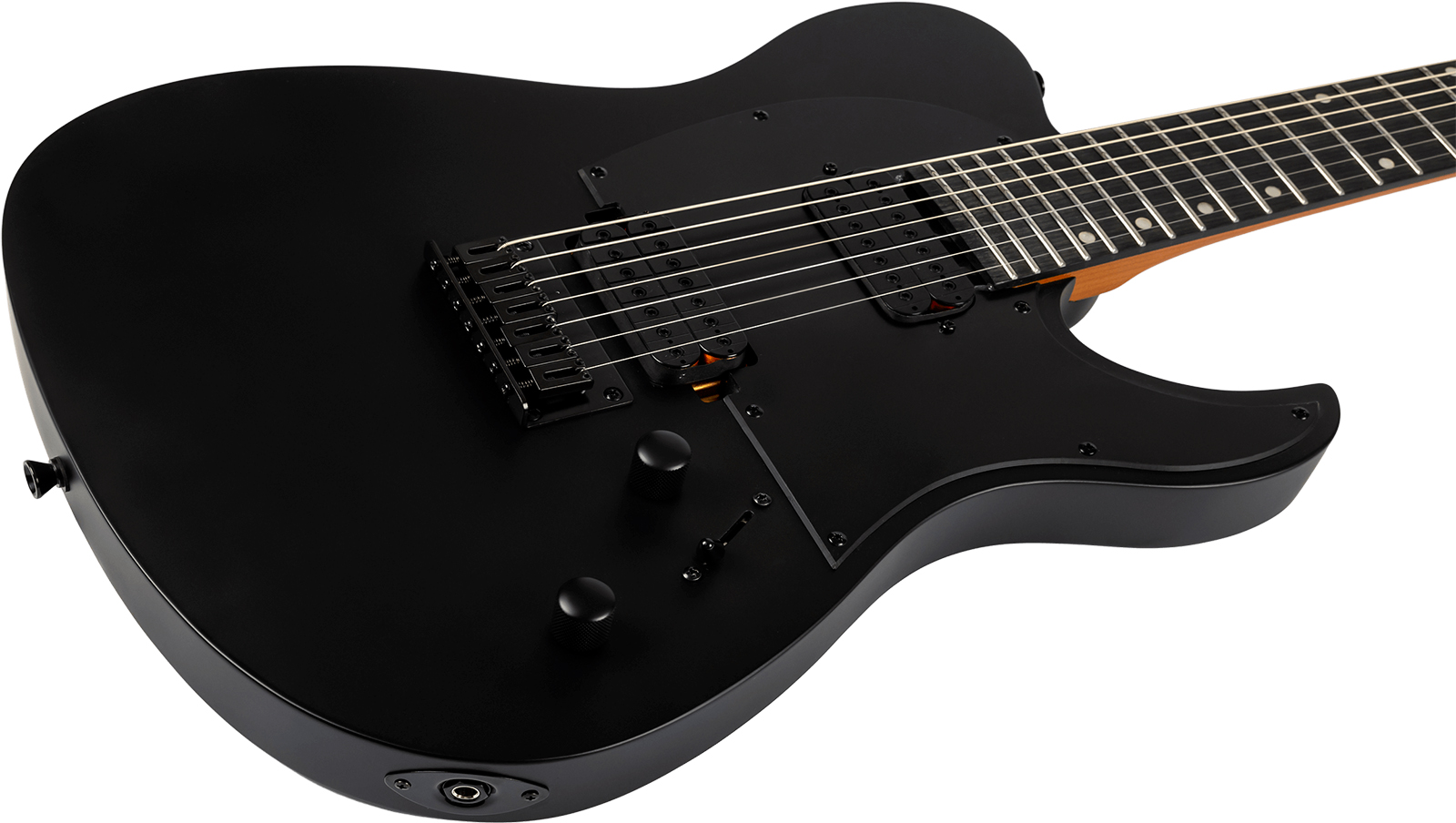 Spira Guitars T407 Mwh 7c 2h Ht Eb - Satin Black - Guitarra eléctrica barítono - Variation 3