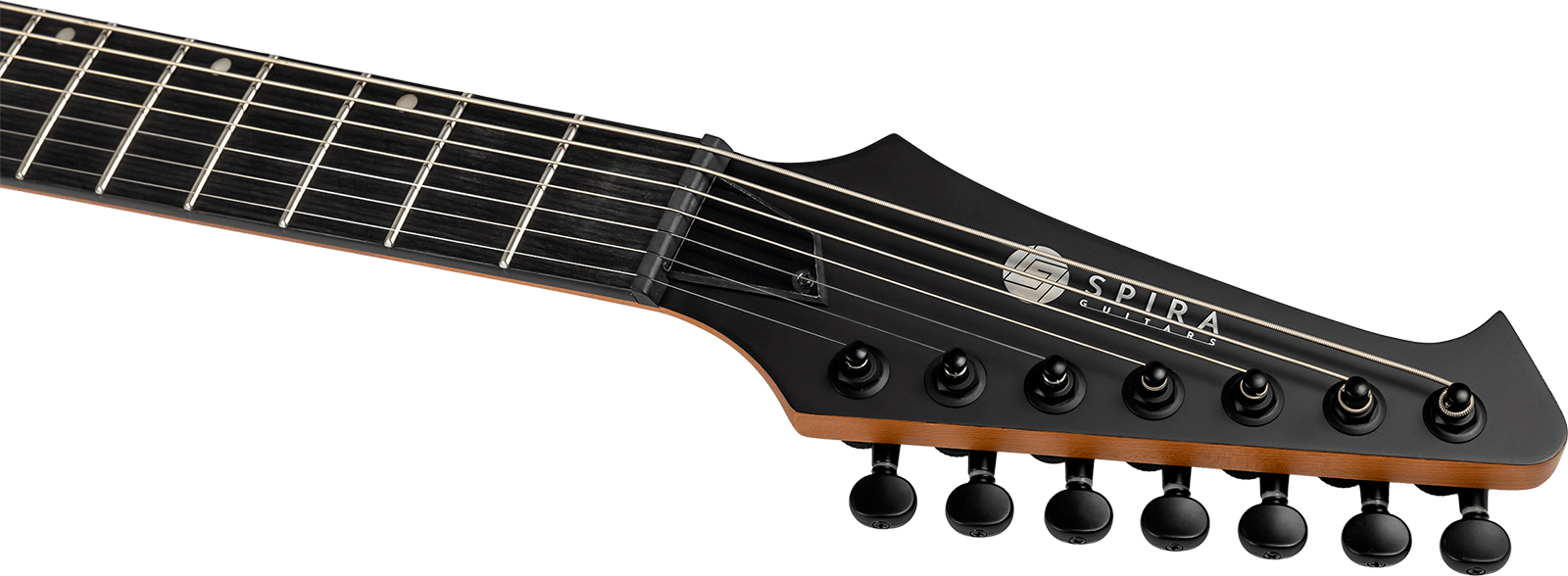 Spira Guitars T407 Mwh 7c 2h Ht Eb - Satin Black - Guitarra eléctrica barítono - Variation 5