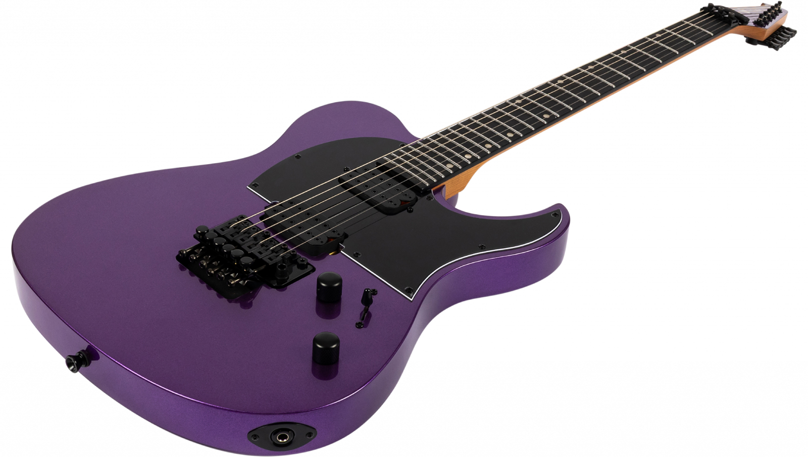 Spira Guitars T420 Pp 2h Fr Eb - Metallic Purple - Guitarra eléctrica con forma de tel - Variation 2