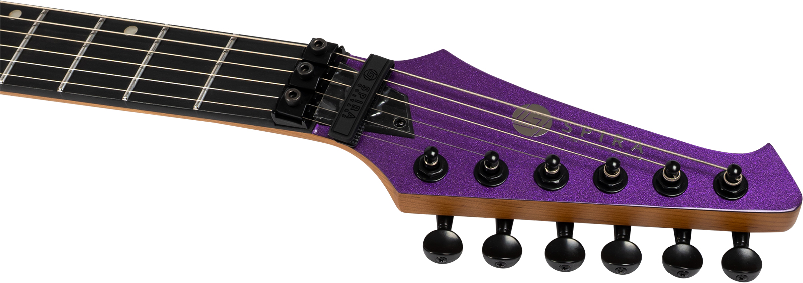 Spira Guitars T420 Pp 2h Fr Eb - Metallic Purple - Guitarra eléctrica con forma de tel - Variation 3