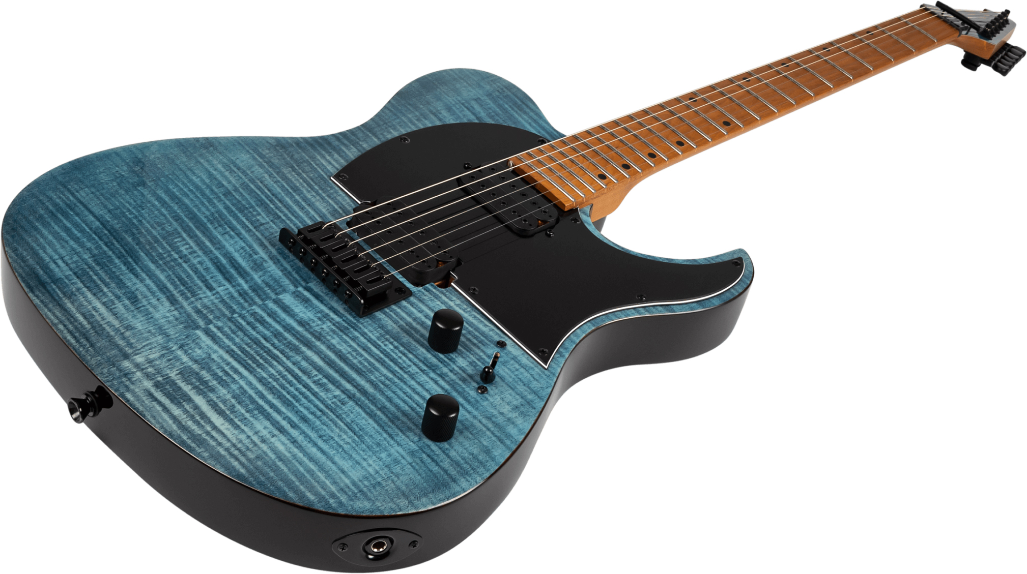 Spira Guitars T450 Tdb 2h Ht Mn - Trans Blue - Guitarra eléctrica con forma de tel - Variation 2