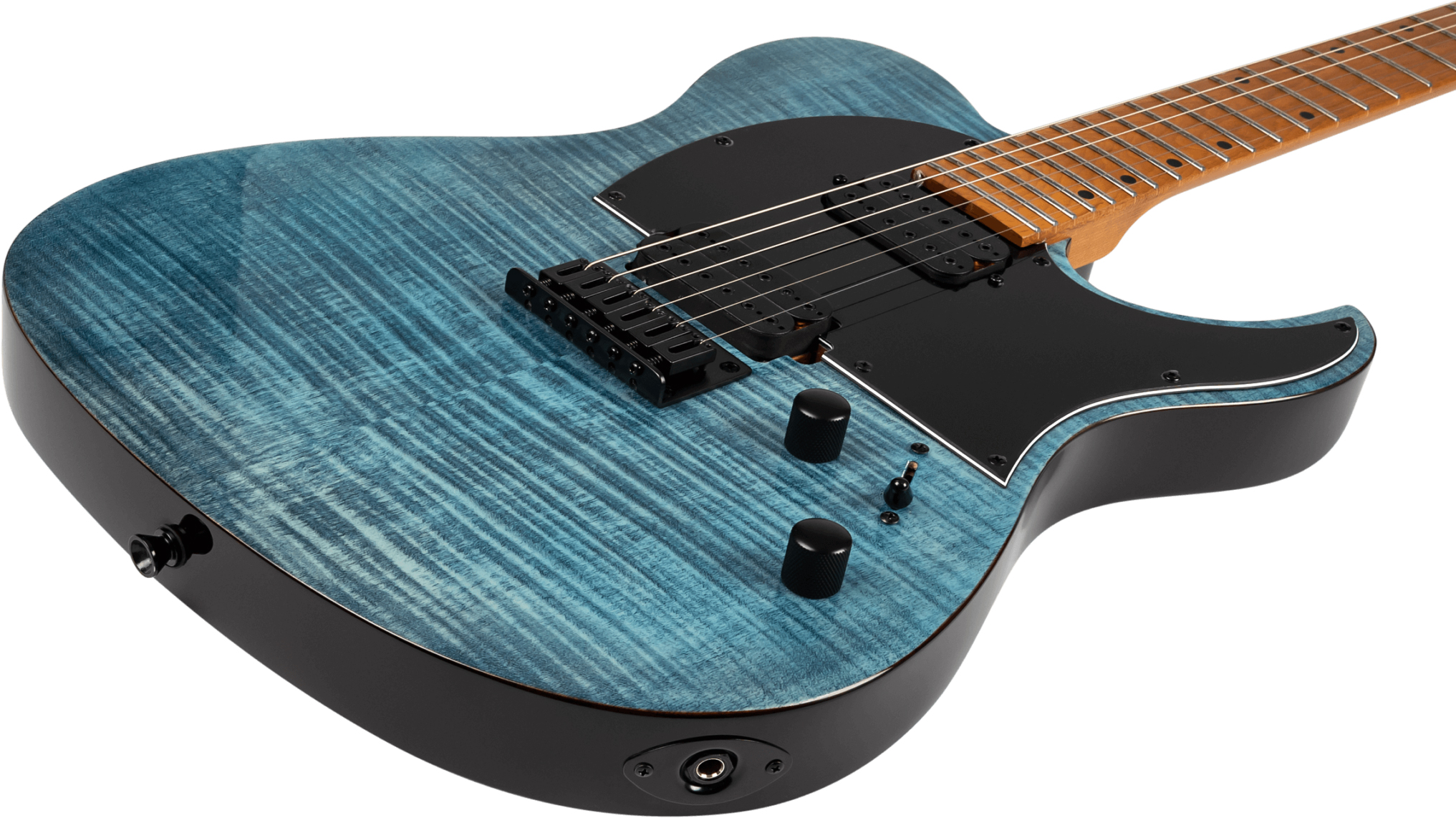 Spira Guitars T450 Tdb 2h Ht Mn - Trans Blue - Guitarra eléctrica con forma de tel - Variation 3