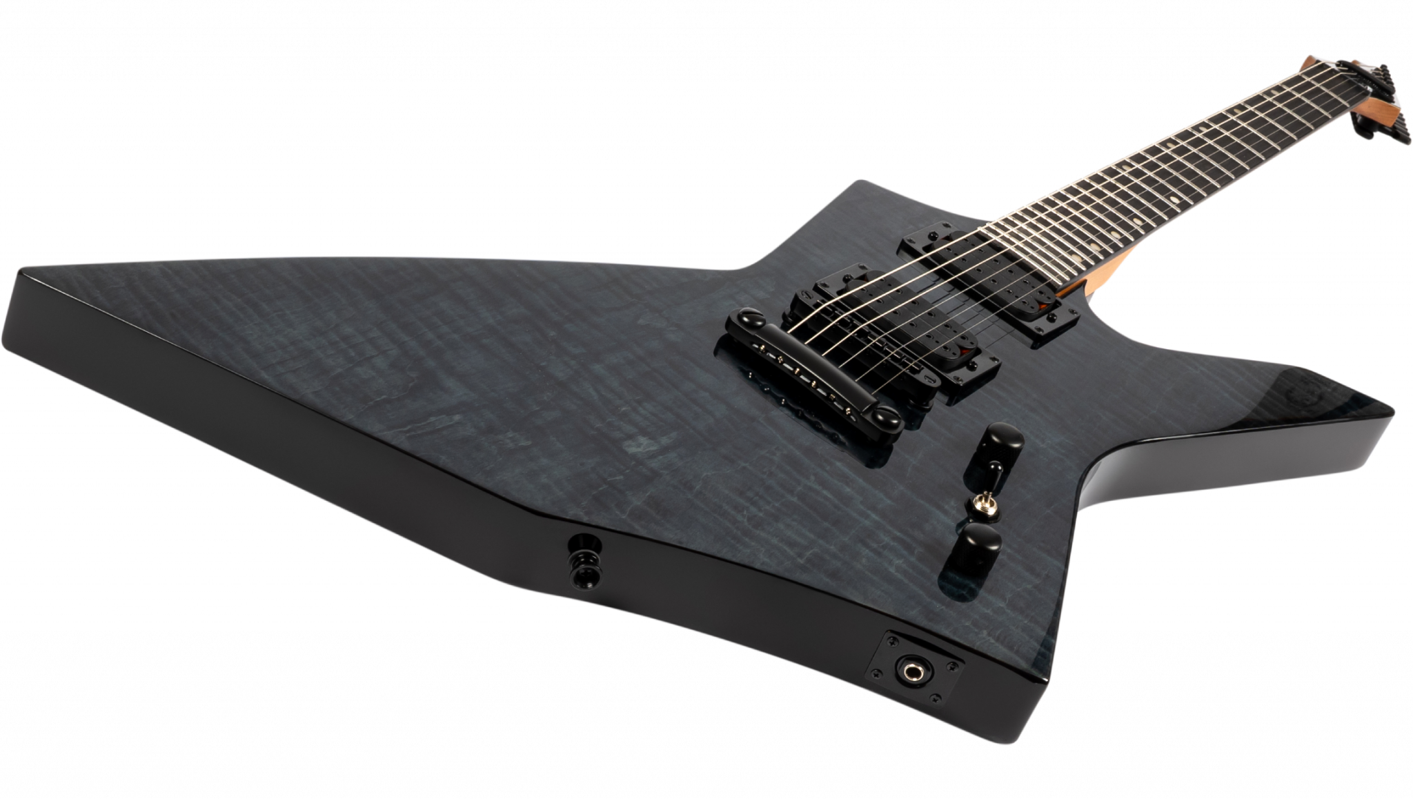 Spira Guitars T500 Tbk E 2h Ht Eb - Trans Black - Guitarra electrica metalica - Variation 2