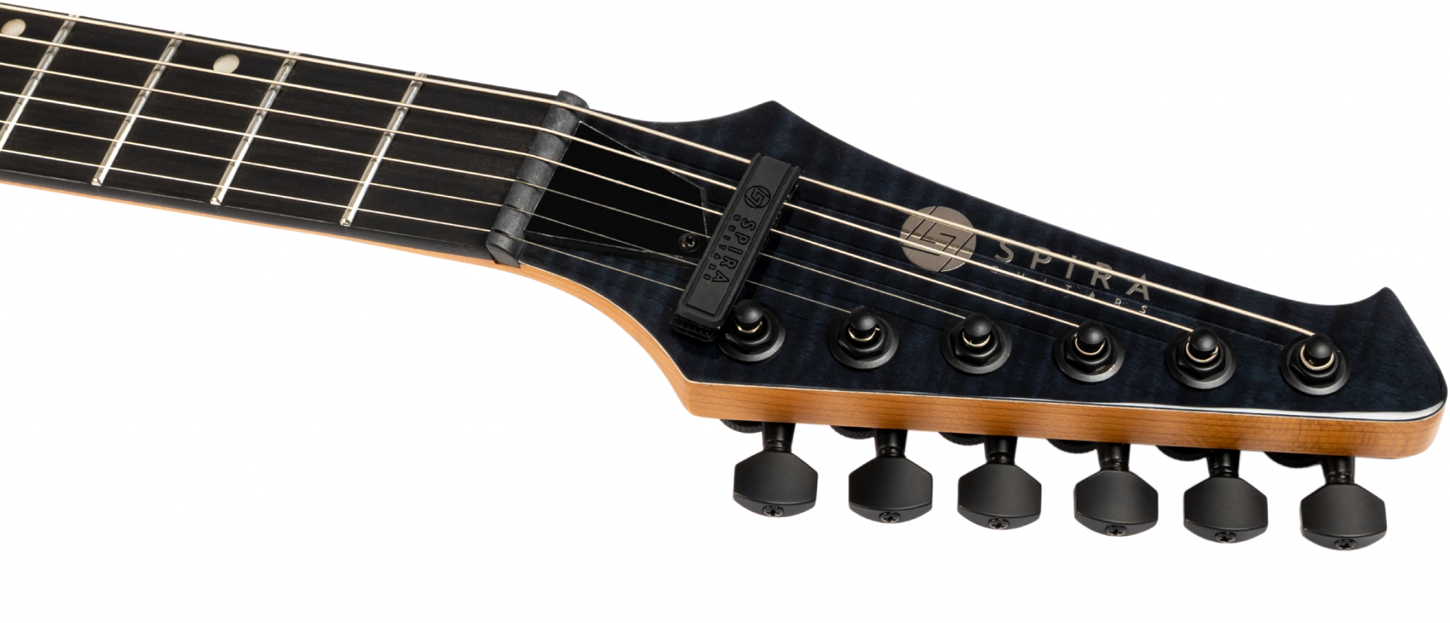 Spira Guitars T500 Tbk E 2h Ht Eb - Trans Black - Guitarra electrica metalica - Variation 4