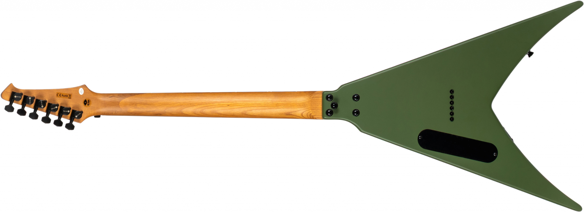 Spira Guitars V400 Mgr 2h Ht Eb - Satin Green - Guitarra electrica metalica - Variation 1