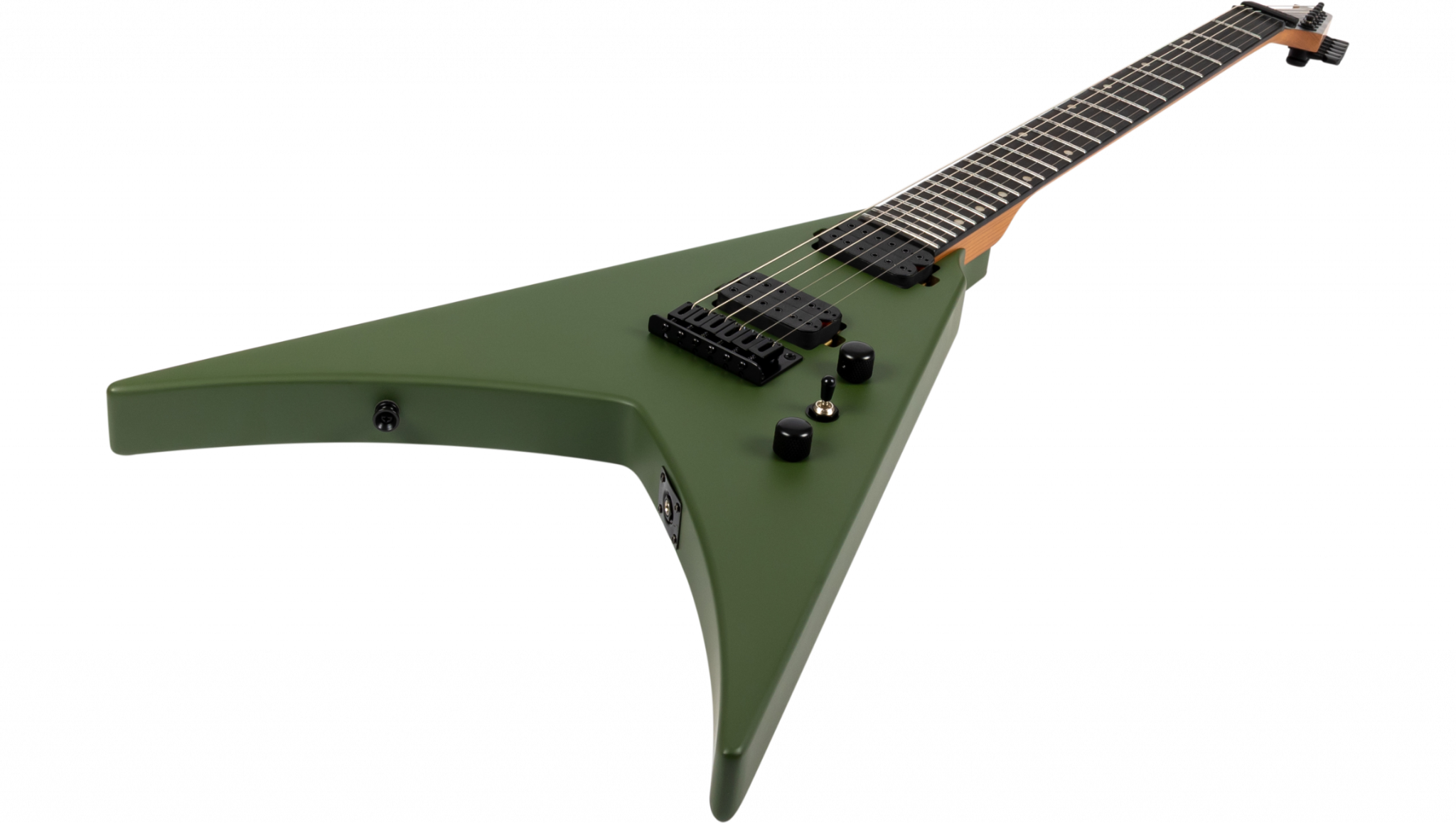 Spira Guitars V400 Mgr 2h Ht Eb - Satin Green - Guitarra electrica metalica - Variation 2
