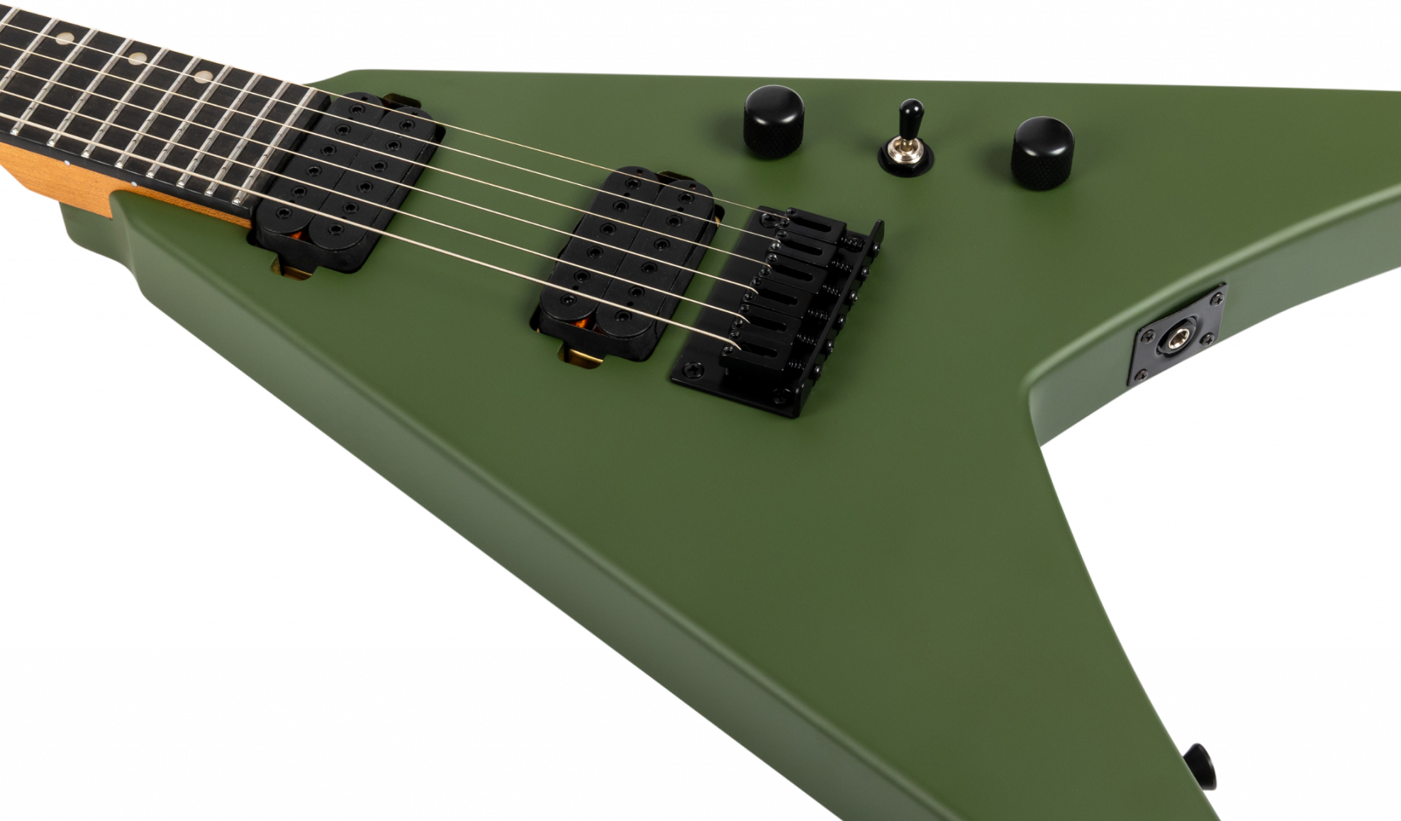Spira Guitars V400 Mgr 2h Ht Eb - Satin Green - Guitarra electrica metalica - Variation 3