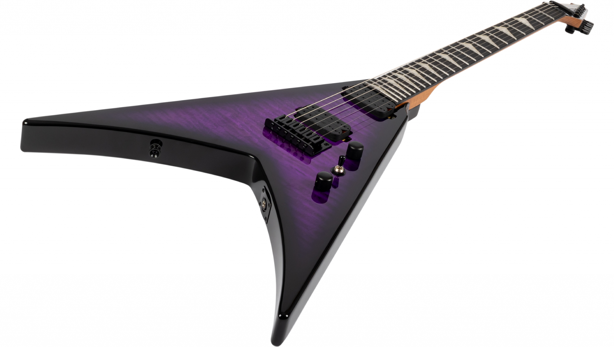 Spira Guitars V500 Tpp E 2h Ht Eb - Trans Purple - Guitarra electrica metalica - Variation 2