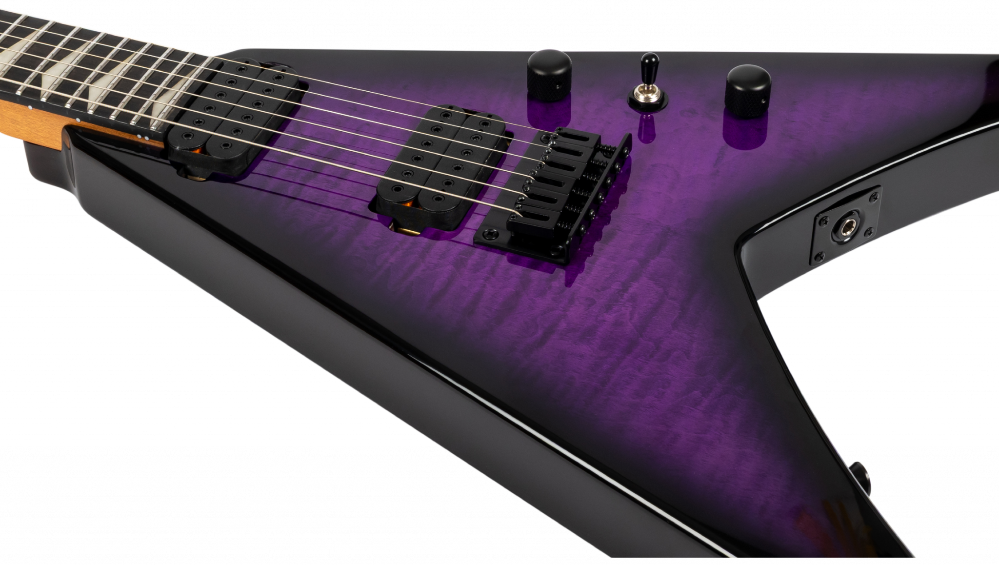 Spira Guitars V500 Tpp E 2h Ht Eb - Trans Purple - Guitarra electrica metalica - Variation 3