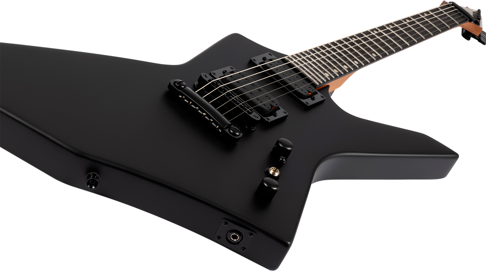 Spira Guitars X400 Mbk 2h Ht Mn - Satin Black - Guitarra electrica metalica - Variation 3
