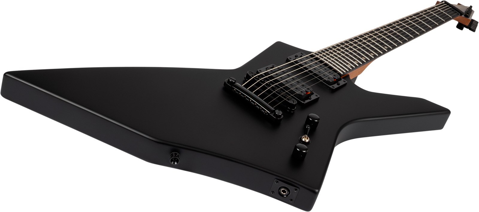 Spira Guitars X407 Mbk 7c 2h Ht Mn - Black Satin - Guitarra electrica metalica - Variation 2