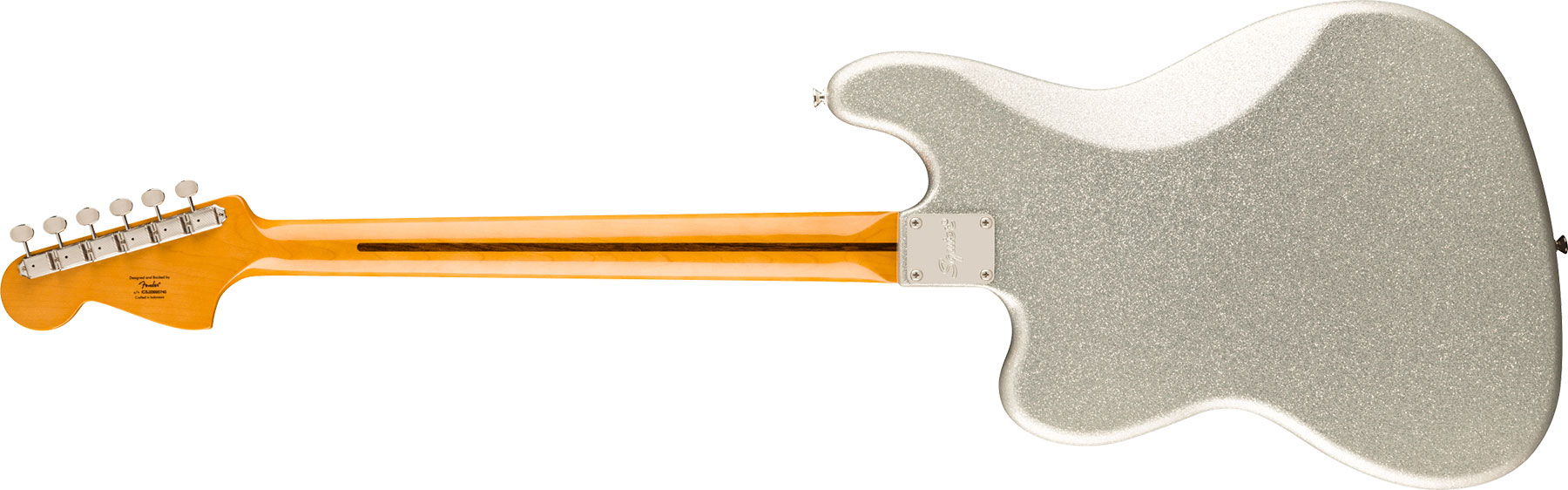Squier Bass Vi Classic Vibe Fsr Ltd 3s Trem Lau - Silver Sparkle Matching Headstock - Bajo eléctrico de cuerpo sólido - Variation 1