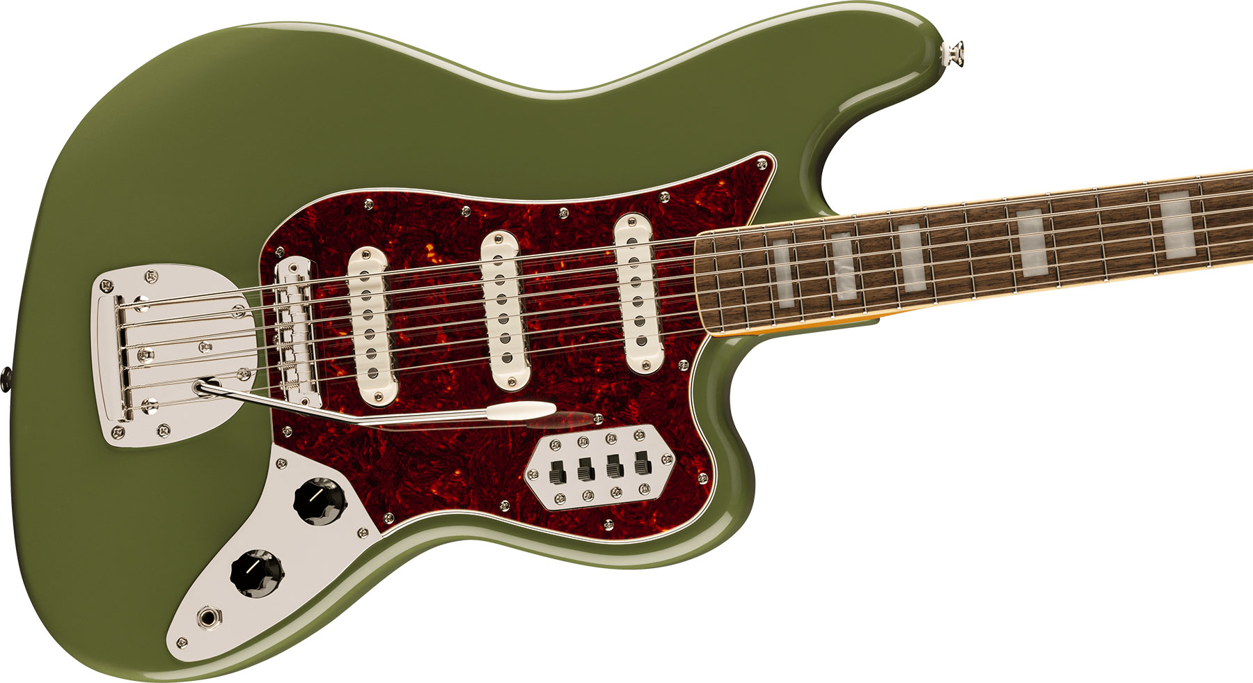 Squier Bass Vi Classic Vibe Fsr Ltd 3s Trem Lau - Olive Matching Headstock - Bajo eléctrico de cuerpo sólido - Variation 2