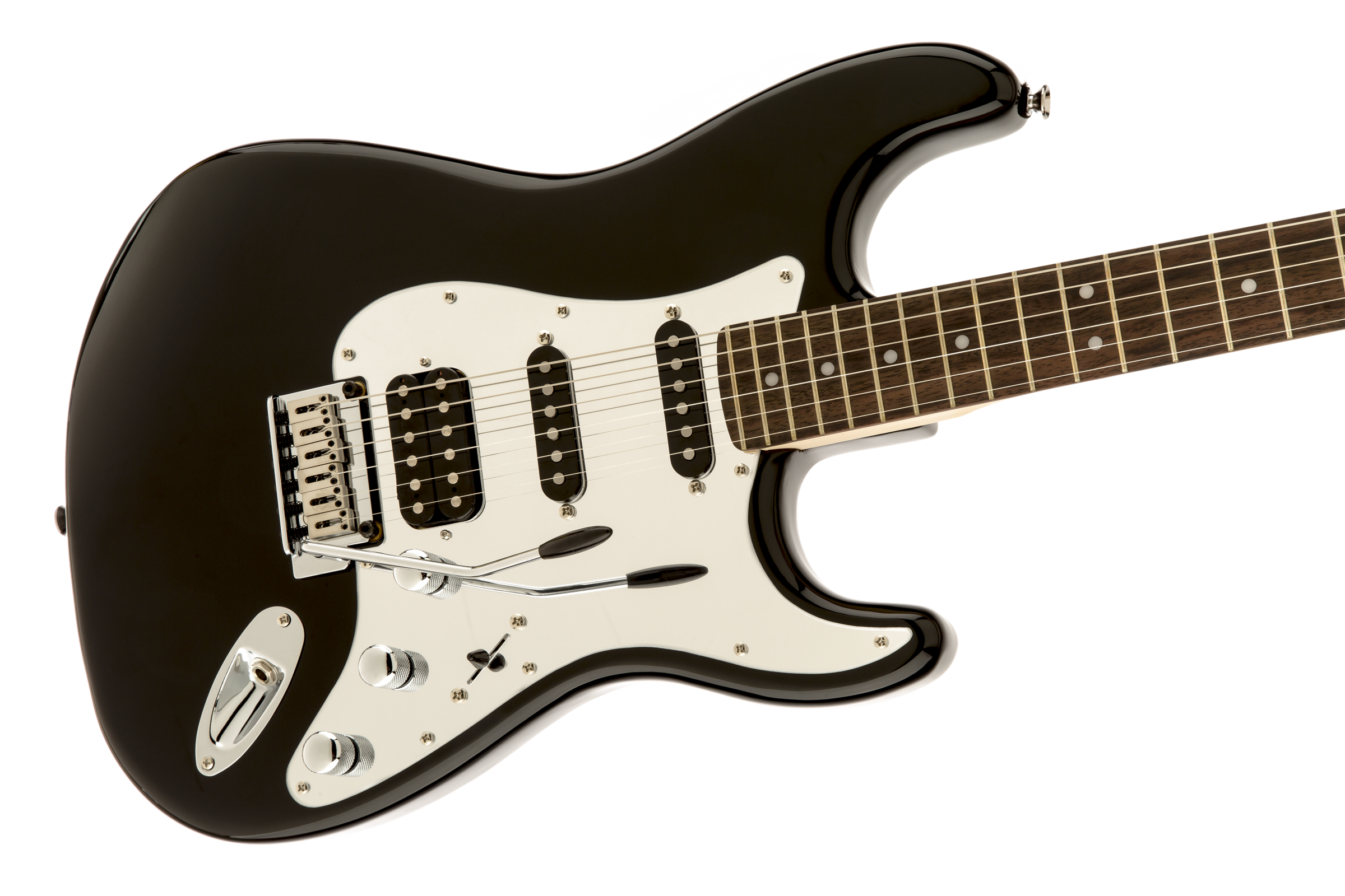 Squier Black & Chrome Standard Strat Hss (lau) - Black - Guitarra eléctrica con forma de str. - Variation 1