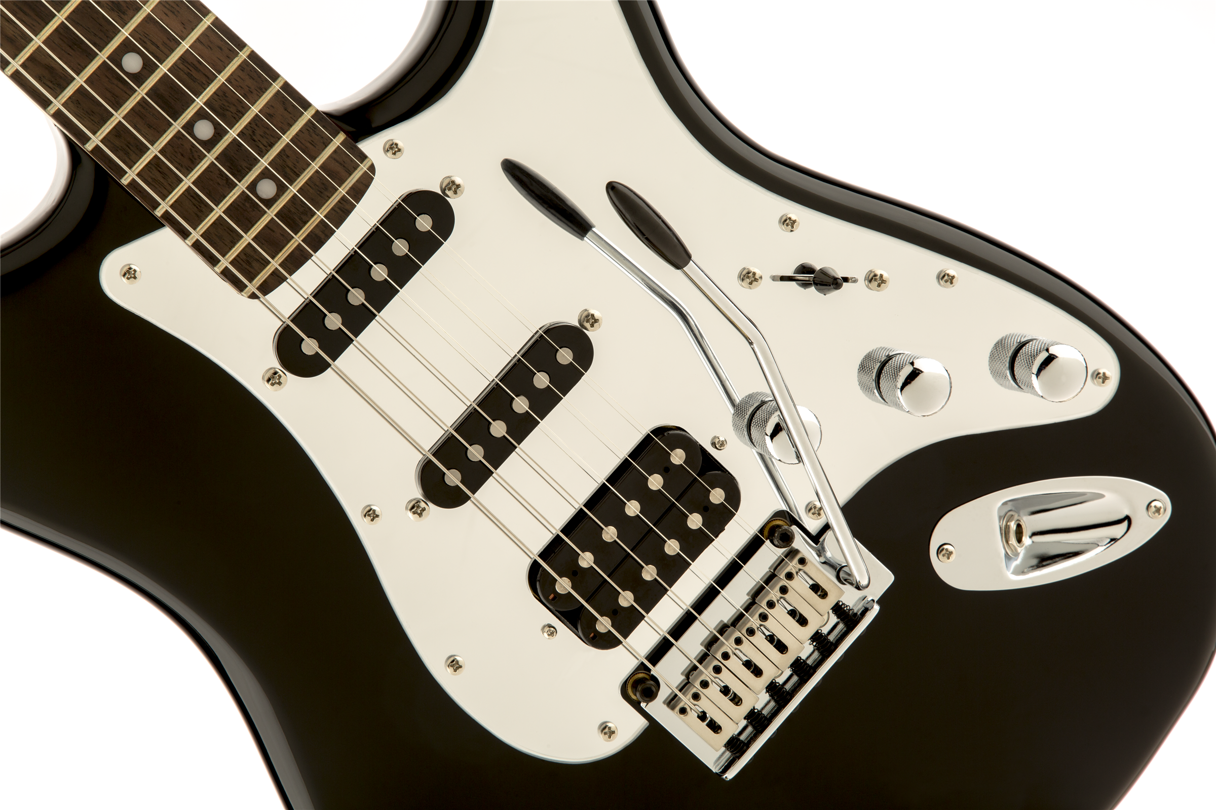 Squier Black & Chrome Standard Strat Hss (lau) - Black - Guitarra eléctrica con forma de str. - Variation 2