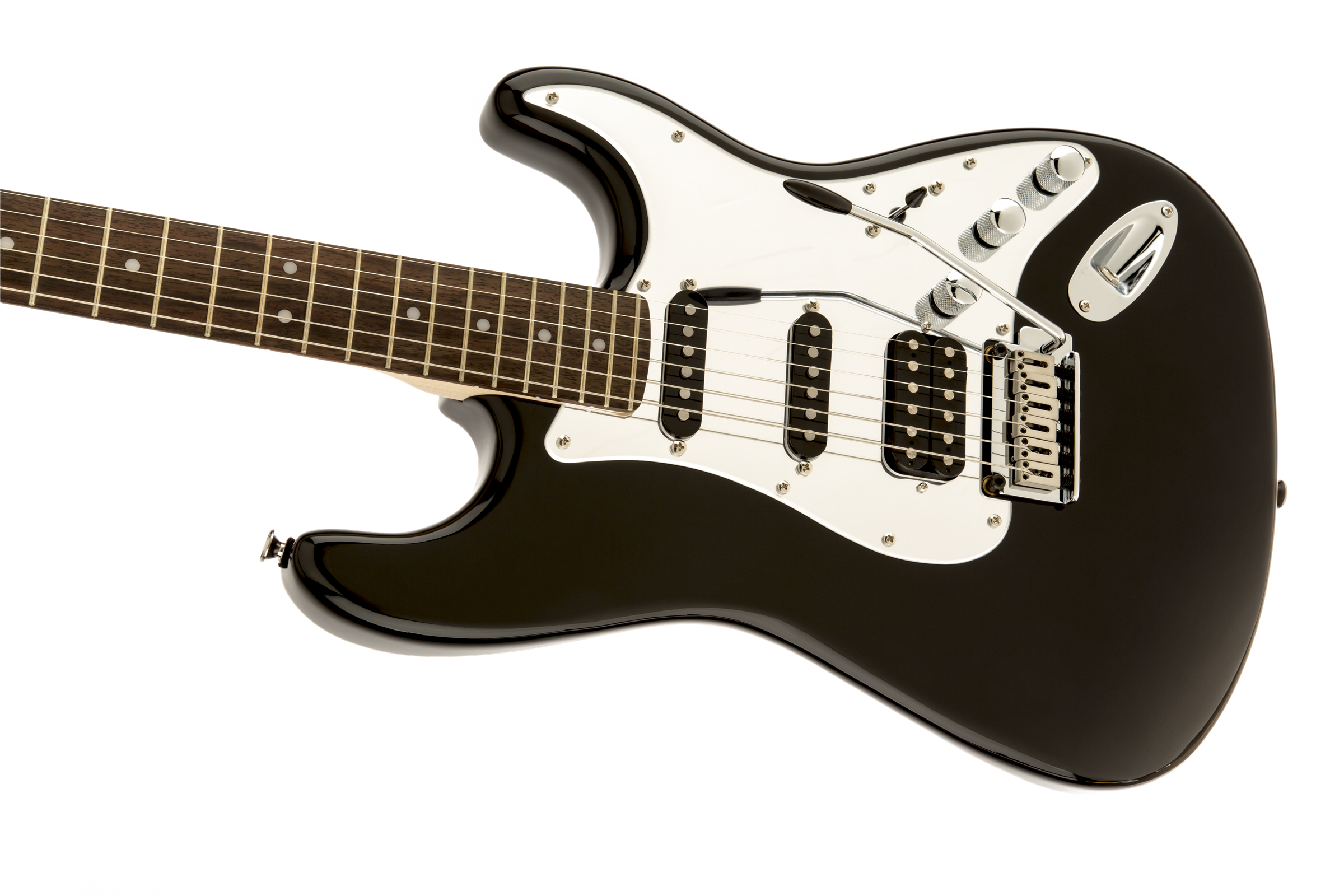 Squier Black & Chrome Standard Strat Hss (lau) - Black - Guitarra eléctrica con forma de str. - Variation 3