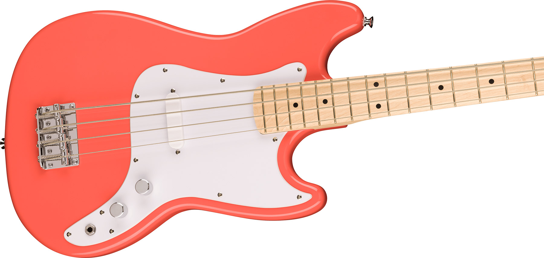 Squier Bronco Bass Sonic Mn - Tahitian Coral - Bajo eléctrico de cuerpo sólido - Variation 2