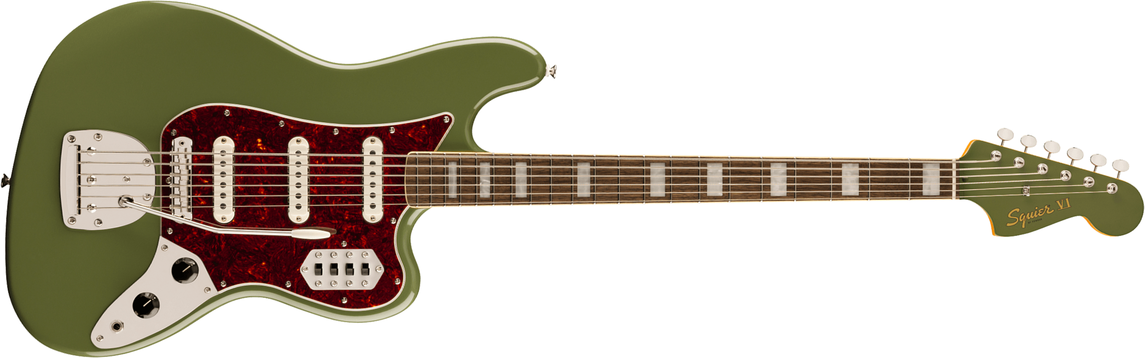 Squier Bass Vi Classic Vibe Fsr Ltd 3s Trem Lau - Olive Matching Headstock - Bajo eléctrico de cuerpo sólido - Main picture