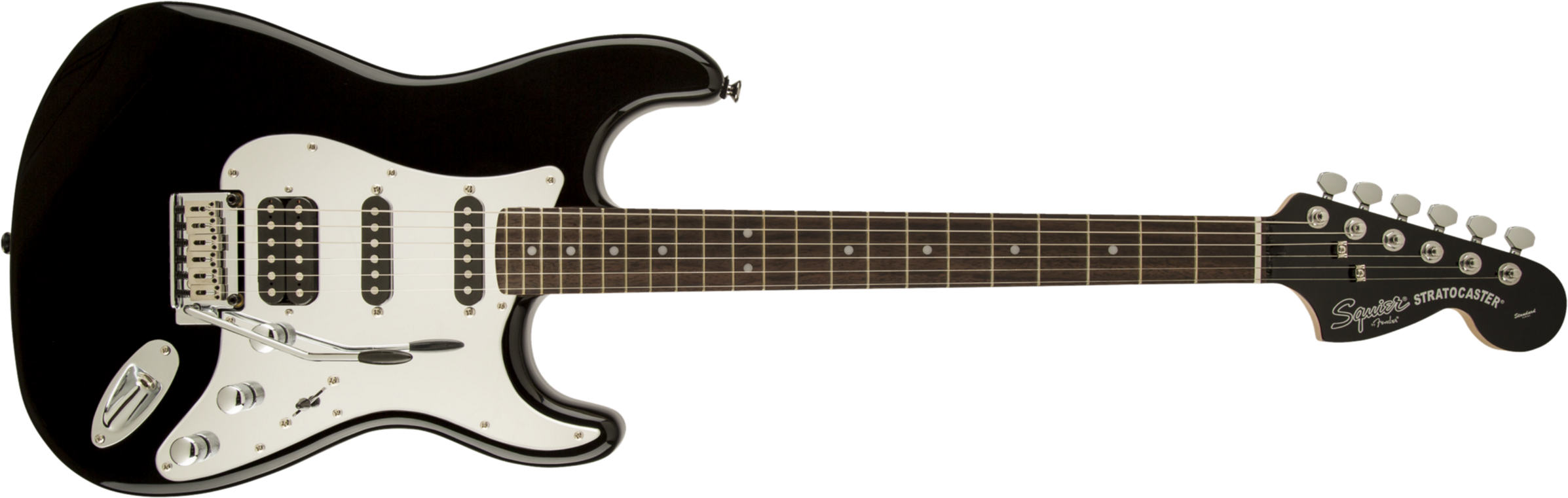 Squier Black & Chrome Standard Strat Hss (lau) - Black - Guitarra eléctrica con forma de str. - Main picture