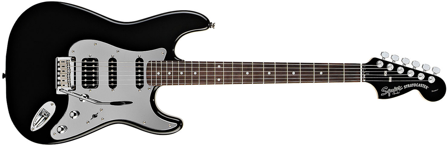 Squier Black & Chrome Standard Strat Hss (rw) - Black - Guitarra eléctrica con forma de str. - Main picture