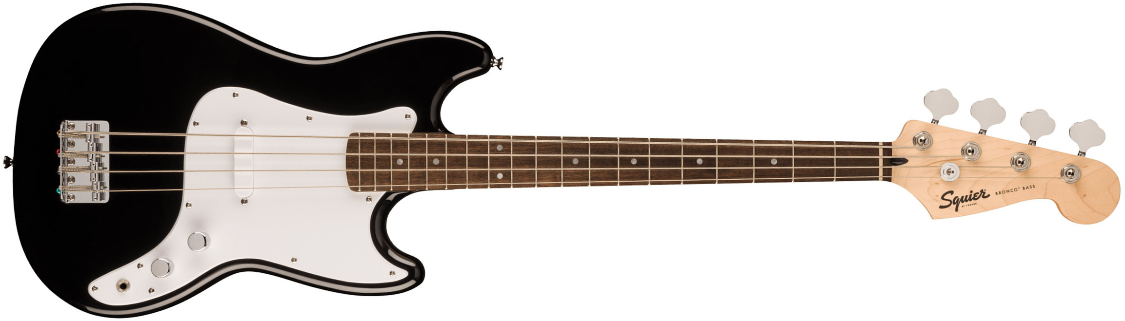 Squier Bronco Bass Sonic Lau - Black - Bajo eléctrico de cuerpo sólido - Main picture