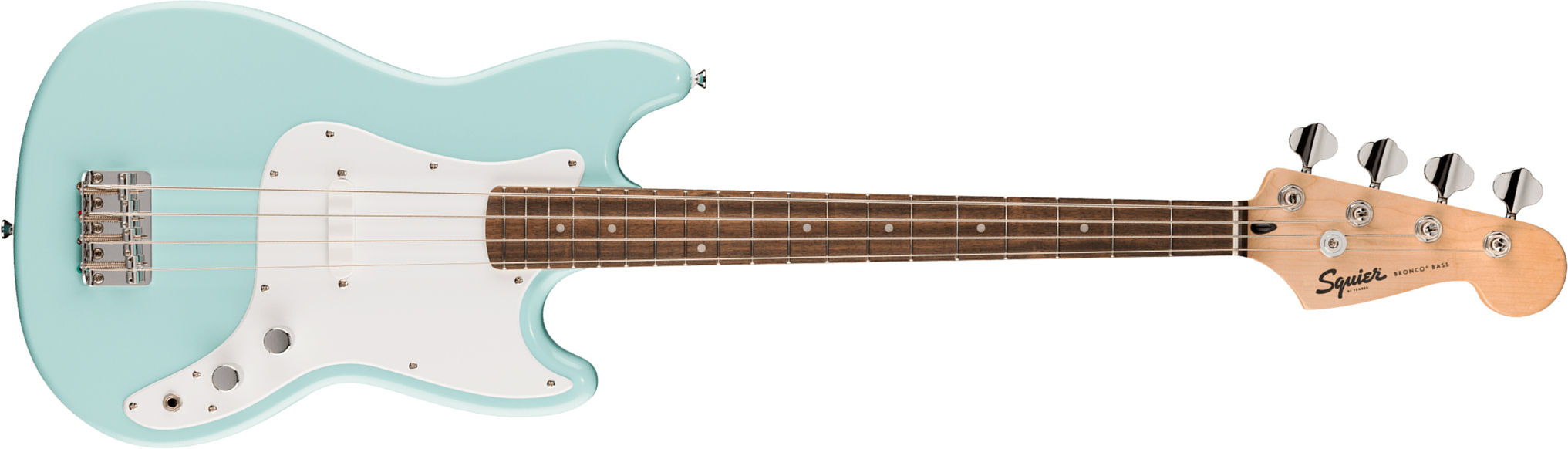 Squier Bronco Bass Sonic Lau - Daphne Blue - Bajo eléctrico de cuerpo sólido - Main picture