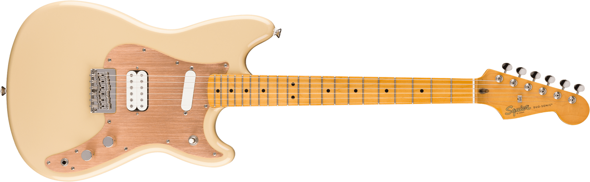 Squier Duo-sonic Hs Classic Vibe Shsc Ht Lau - Desert Sand - Guitarra electrica retro rock - Main picture