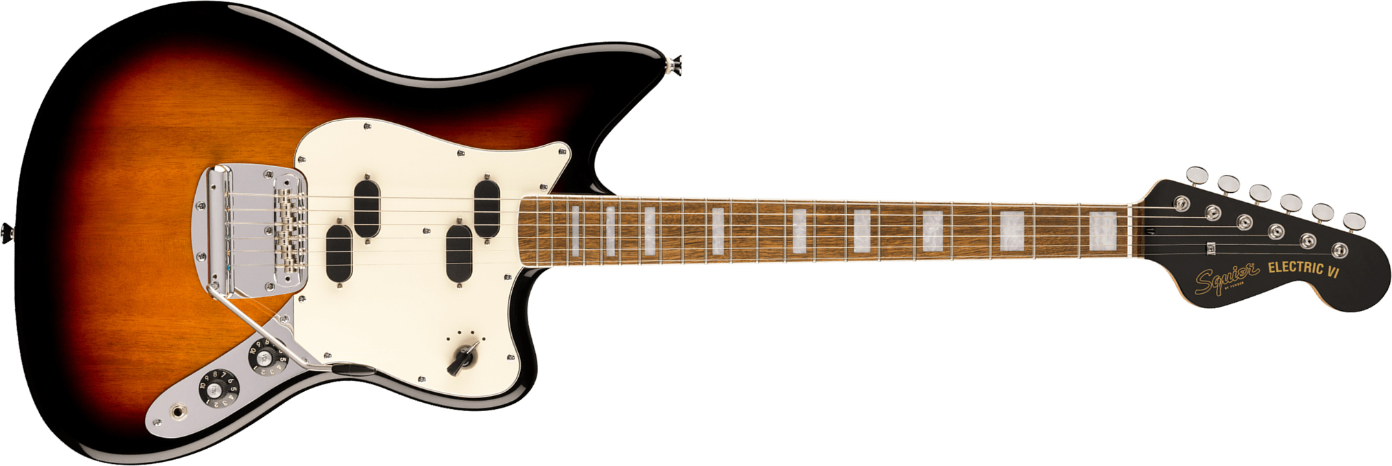Squier Electric Vi Paranormal Shsc 2s Trem Lau - 3-color Sunburst - Guitarra electrica retro rock - Main picture