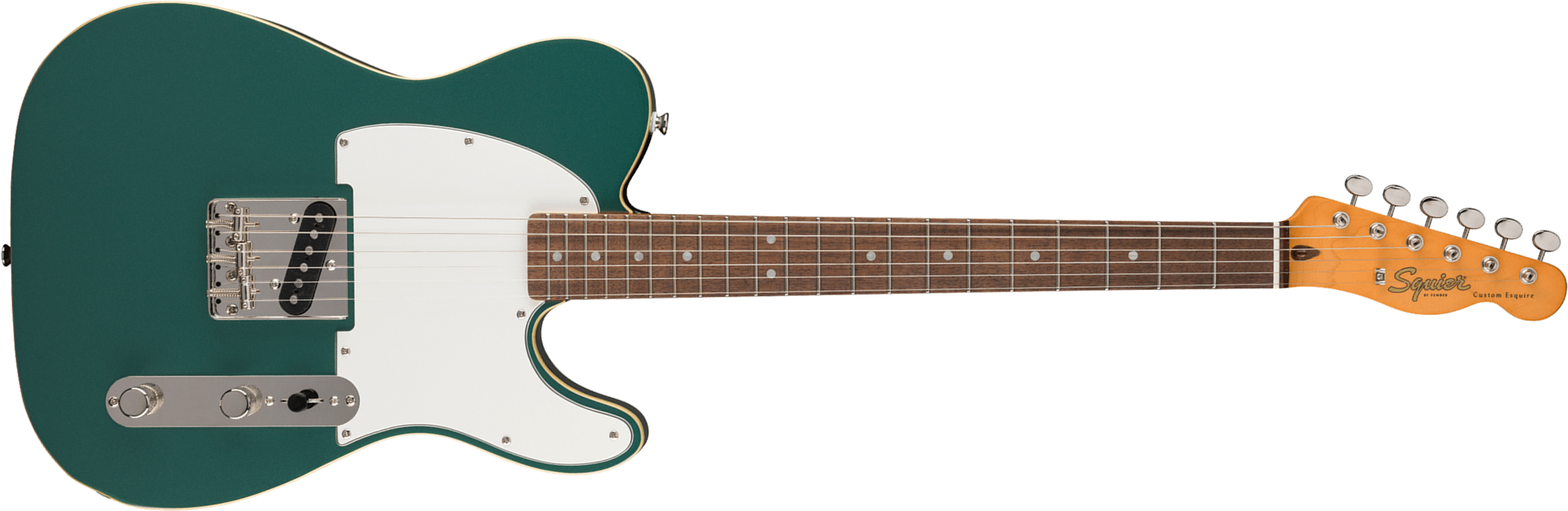 Squier Esquire / Tele Custom Classic Vibe 1s Ht Lau - Sherwood Green - Guitarra eléctrica con forma de tel - Main picture