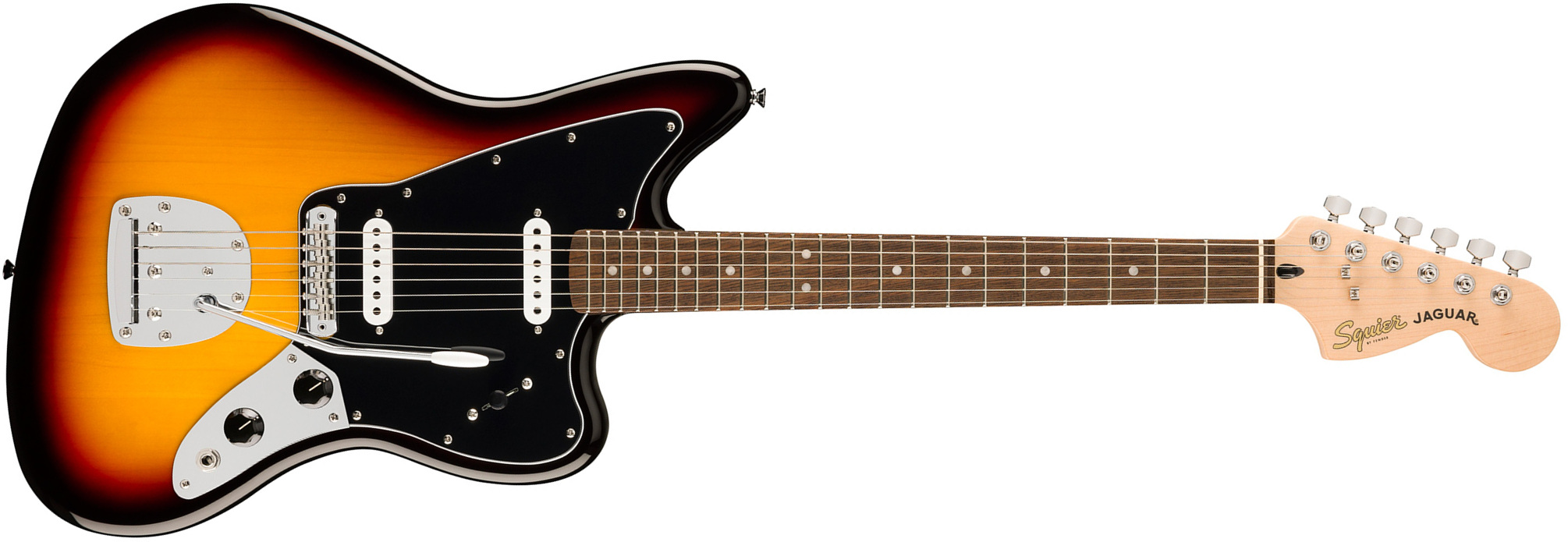 Squier Jaguar Affinity 2s Trem Lau - 3-color Sunburst - Guitarra electrica retro rock - Main picture