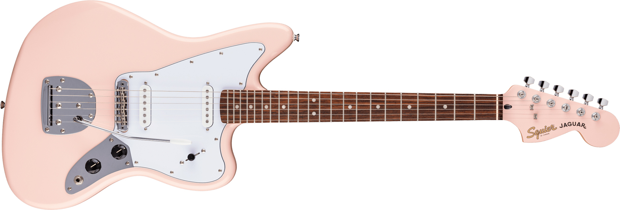 Squier Jaguar Affinity Fsr Shsc 2s Trem Lau - Shell Pink - Guitarra electrica retro rock - Main picture